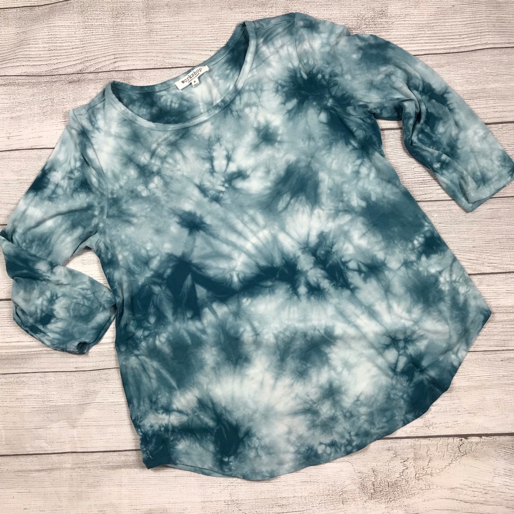 Blue Tie Dye Womans Tunic Size Medium